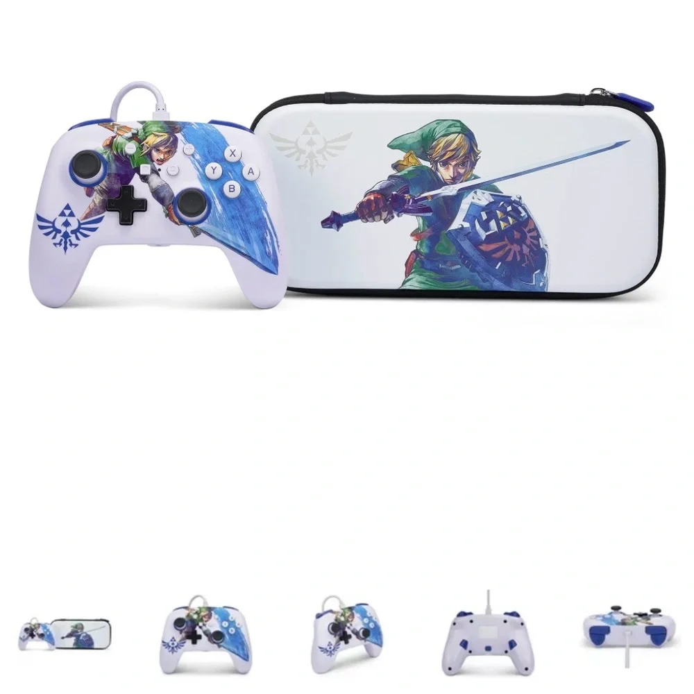 Nintendo Switch Zelda PowerA Enhanced Wired Controller And Slim Case